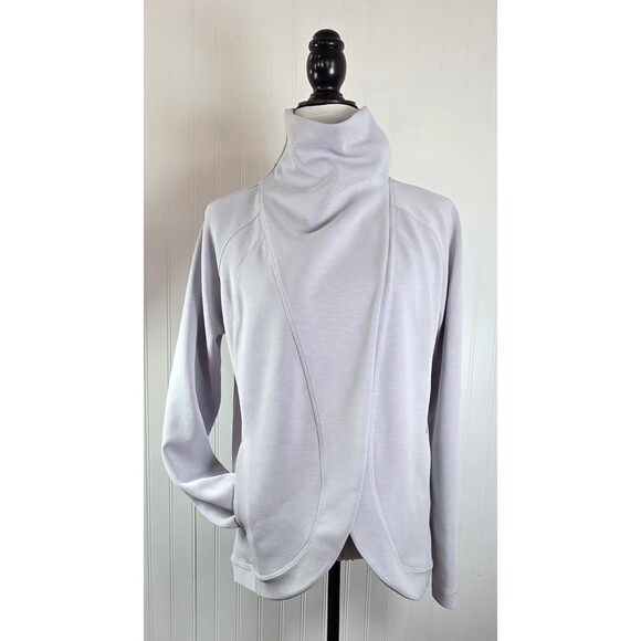 Lululemon Rulu Rally Wrap Lavender Long Sleeve Mock Neck Cardigan Womens Size 6 - Picture 2 of 14